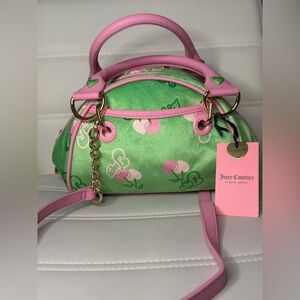 Juicy Couture Retro Cherry Gelato Pink & Green Bowler Bag